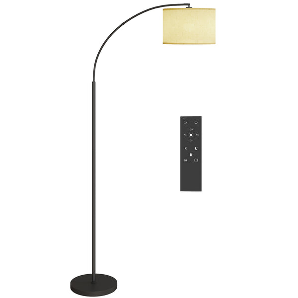 Lampada da Terra LED Regolabile con Telecomando con Timer 1H e Girevole in Metallo Nero acquista