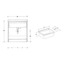 Mobile Lavatoio 83x60x87 cm 2 Ante Asse in Legno Montegrappa Acqua Edilla Bianco