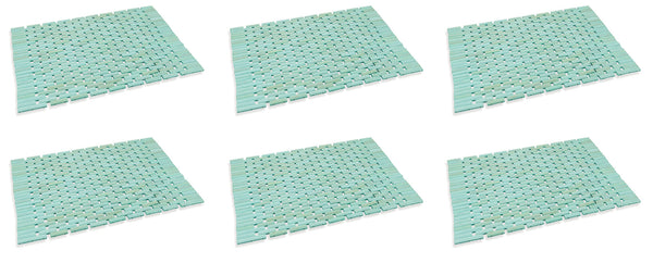 Lot de 6 sets de table 33x45x0,5 cm en Bambou VdE Tivoli 1996 Bambou Bleu Clair prezzo