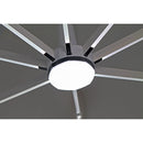 Ombrellone da Giardino Decentrato con Led 3x3m Roma Light grigio