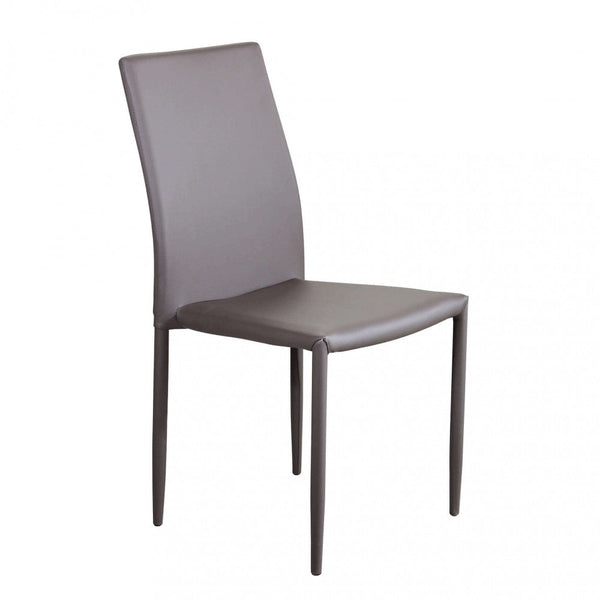 sconto Chaise Cammie 41x50x91 h cm en similicuir marron