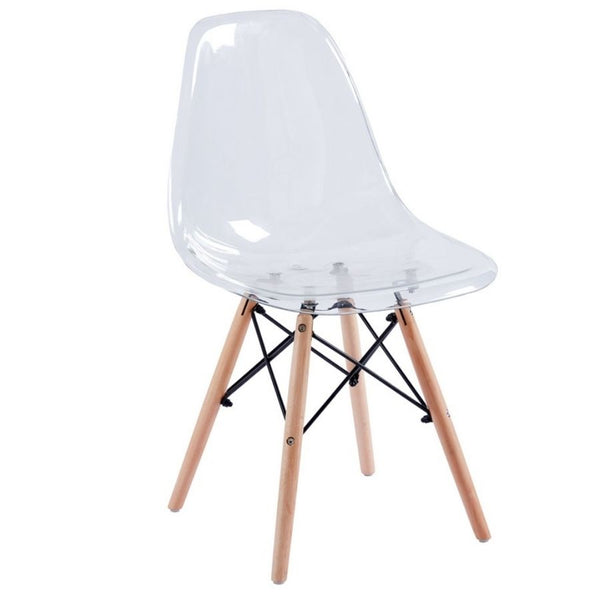 Lot de 4 chaises 45,5x53,5x81,2 cm en polypropylène Transparent Betty acquista