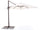 Parasol de Jardin Décentralisé 3x4m en Aluminium et Polyester Senso Ecru