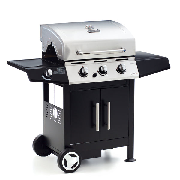 acquista Barbecue à gaz GPL Pierre de lave 3 brûleurs 15kW avec réchaud latéral Sochef Golosone 3