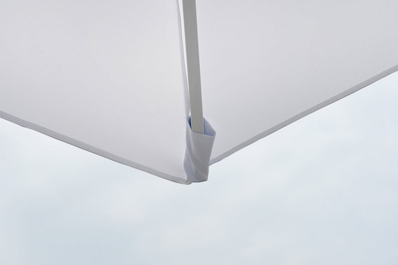 Ombrellone da Giardino 4x4 m Palo Ø60 mm Telo in Polietilene Bianco
