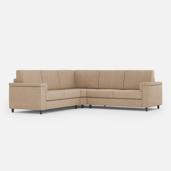 Divano Angolare 5 Posti 226x226x85 cm Marrak in Tessuto Beige sconto