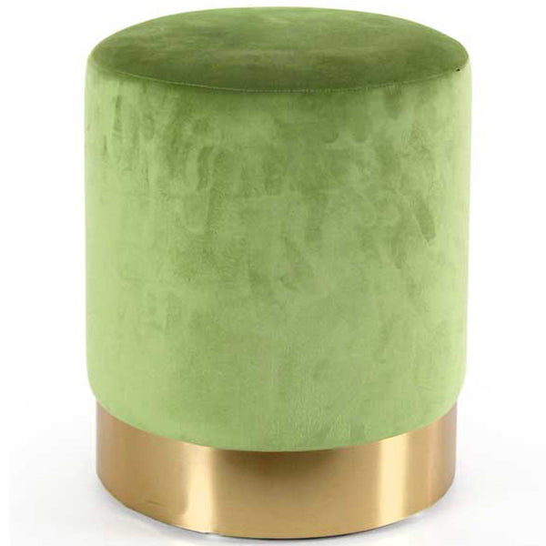 Pouf Poggiapiedi 31x31x38 cm in Metallo MDF e Tessuto Velluto Verde Lime acquista