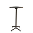 Tavolo Alto Vega Ø60x102 h cm in Acciaio Taupe