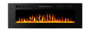 Camino Elettrico da Incasso 46,5x91,4x12,1 cm Effetto Fiamma 1500W Amadeo 36 Nero