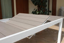 Tavolo Allungabile Pental 180/240x100x73 h cm in Alluminio Bianco
