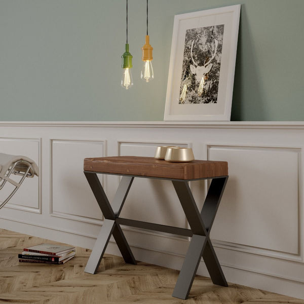 Consolle Allungabile 90-290x40x77 cm in Nobilitato Marrone online