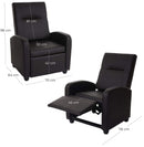Poltrona Relax Manuale Reclinabile in Similpelle Vandi Nera