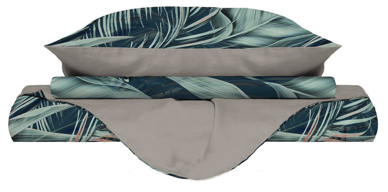 Copripiumino con Federe Stampato in Microfibra Tropical Varie Misure