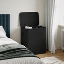 Cesto Portabiancheria Sporca con Divisorio 56x40x67 cm Porta Biancheria Doppia Cesta in PP Nero      
