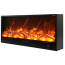 Camino Elettrico da Incasso 50,7x20x150 cm 1500W Effetto Fiamma Sined Vulture Nero