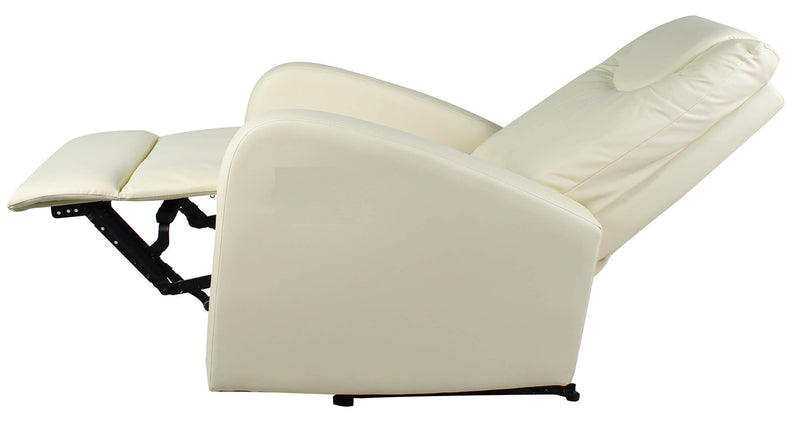 Poltrona Alzapersona Vibromassaggio Elettrica 1 Motore in Similpelle Vandi Panna