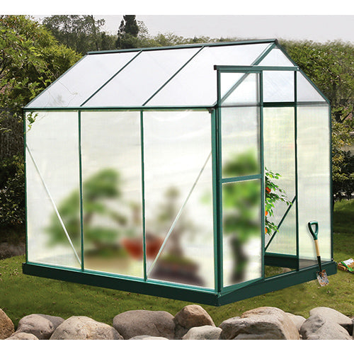 Serre De Jardin En Aluminium Avec Des Murs En Polycarbonate 183X183X250Cm  sconto