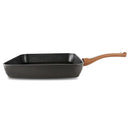 Bistecchiera 26x26 cm Antiaderente Induzione Silex Elegance Wood Nero
