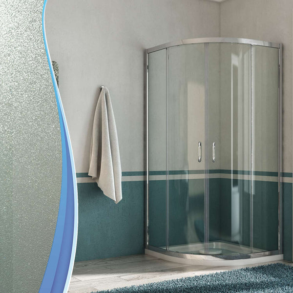 Cabine de Douche Semi-Circulaire 70x90 cm 2 Portes Coulissantes en Cristal Opaque 6mm H185 Fosterberg Vejle sconto