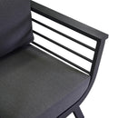 Set Salotto da Giardino 2 Poltrone e Tavolino in Alluminio Riverside Antracite