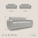 Divano Letto 3 Posti 195x93x100 cm in Tessuto Rosso