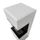 Camino a Bioetanolo da Pavimento 38x38x100 cm Oslo in acciaio Bianco  