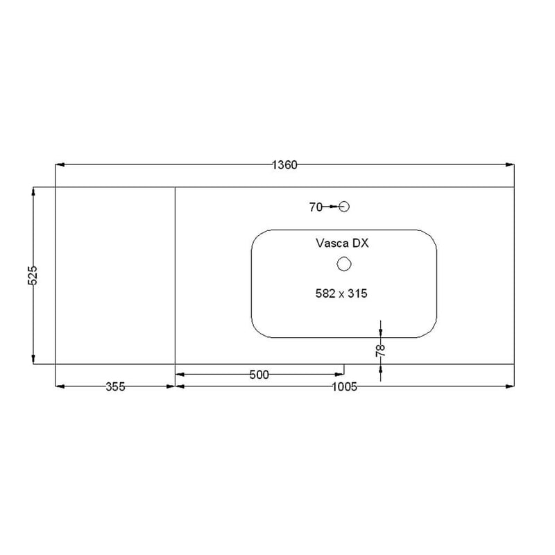 Mobile da Bagno sospeso Bali 01C Twist Piombo TFT