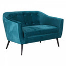 Divano 2 Posti 125x85x65 cm in Velluto Marte Ottanio