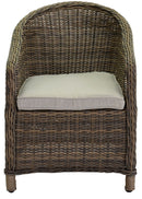 Set Salotto da Giardino in Polyrattan Baltimora Grigio