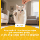 Albero Tiragraffi per Gatti Fino a 7 kg con 2 Casette e Lettino Palo in Sisal e Rivestimento Peluche Grigio Scuro      