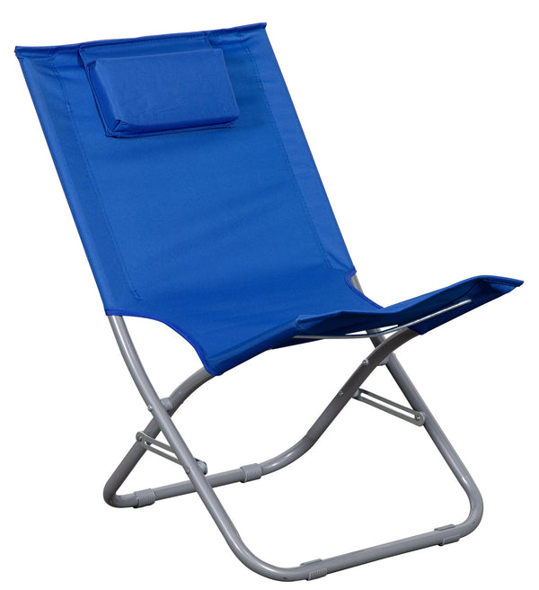 Spiaggina Pliante 63x48x75 cm en Acier et Polyester Bleu Roi sconto