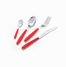Servizio Set di Posate 24 pezzi in Acciaio Inox Eme Vero Rosso 11
