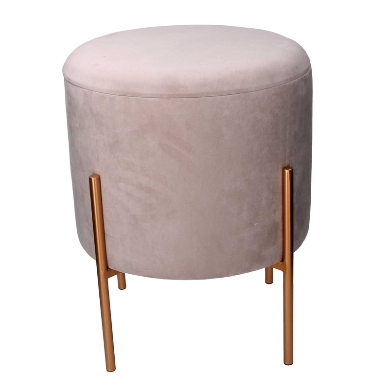 Pouf Contenitore Ø40xh51 cm in Tessuto Grigio