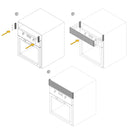Griglia di Ventilazione 7 Doghe per Frigorifero o Forno da Incasso 60 cm in Alluminio Emuca