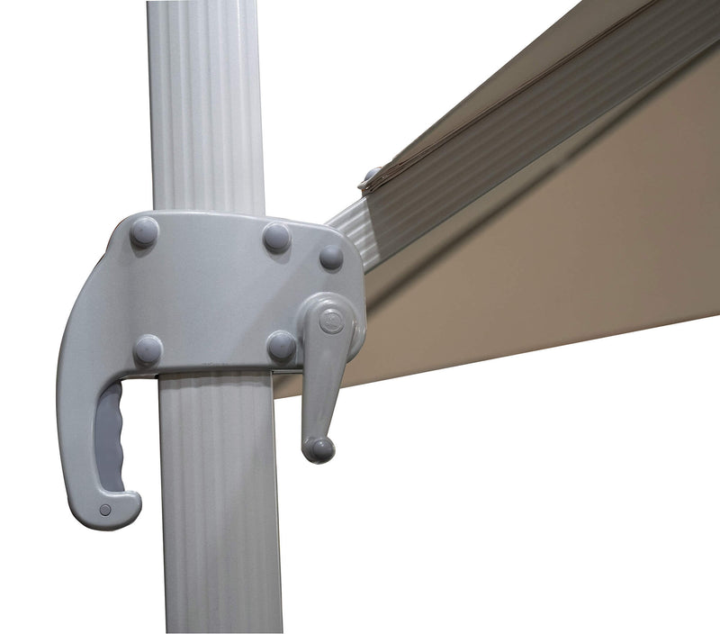 Ombrellone da Giardino Decentrato 3x4m in Alluminio Alba Grigio