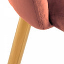 Set 4 Sedie Imbottite 38x43x74 cm in Vellluto Velvet Bronzo e Oro