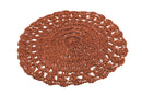 Set 6 Tovagliette Tonda Ø38 cm Villa d'Este Home Tivoli Uncinetto Chocolate