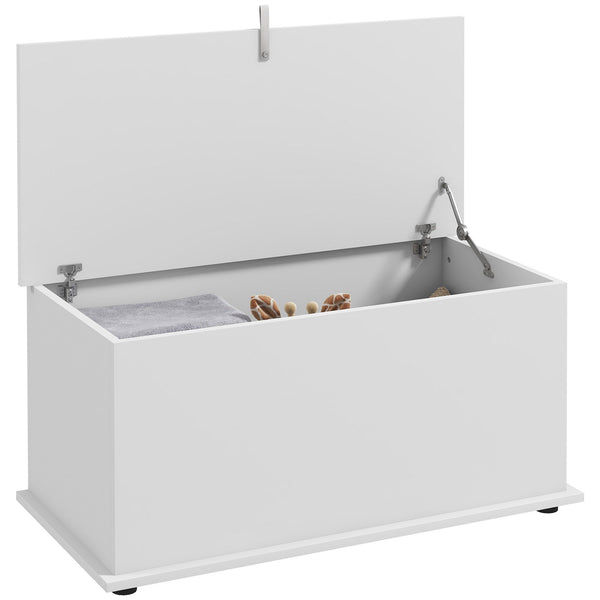 acquista Panca Contenitore Multiuso 80x40x40 cm in Legno Bianco