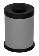 Pattumiera Gettacarte Ø25xh35 cm Autoestinguente In Acciaio Verniciato Grigio