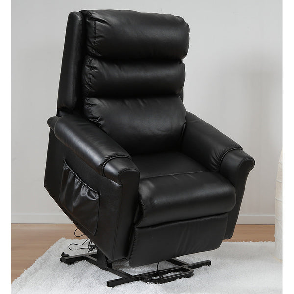 prezzo Fauteuil relax électrique Mirta avec Lifter Lift 2 moteurs de massage en similicuir noir