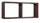Etagère rectangulaire 2 compartiments muraux 70x30x15,5 cm en fibre de bois Morgana Wengè