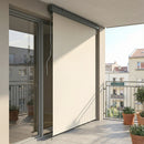 Tenda a Rullo Avvolgibile 250x160 cm con Cassetta in Alluminio e Manovella in Poliestere Anti-UV Bianco Crema      