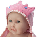 Bambola Bebè Neonato con Accappatoio Principessa 43cm JC Toys