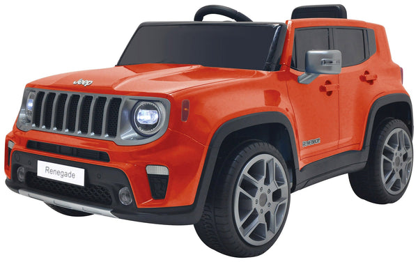 Véhicule électrique porteur pour enfants 12V sous licence Jeep Renegade Orange prezzo