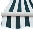 Tenda da Sole Avvolgibile a Parete 295x250 cm in Metallo e Poliestere Verde/Bianco
