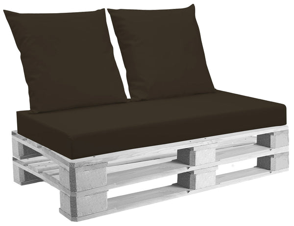 Coussins pour Palettes 120x80 cm Assise et Dossier en Simili Cuir Mariotti Belem Marron prezzo