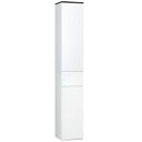 Mobile Bagno 2 Ante 1 Cassetto 30x28x180 cm in Legno Bianco