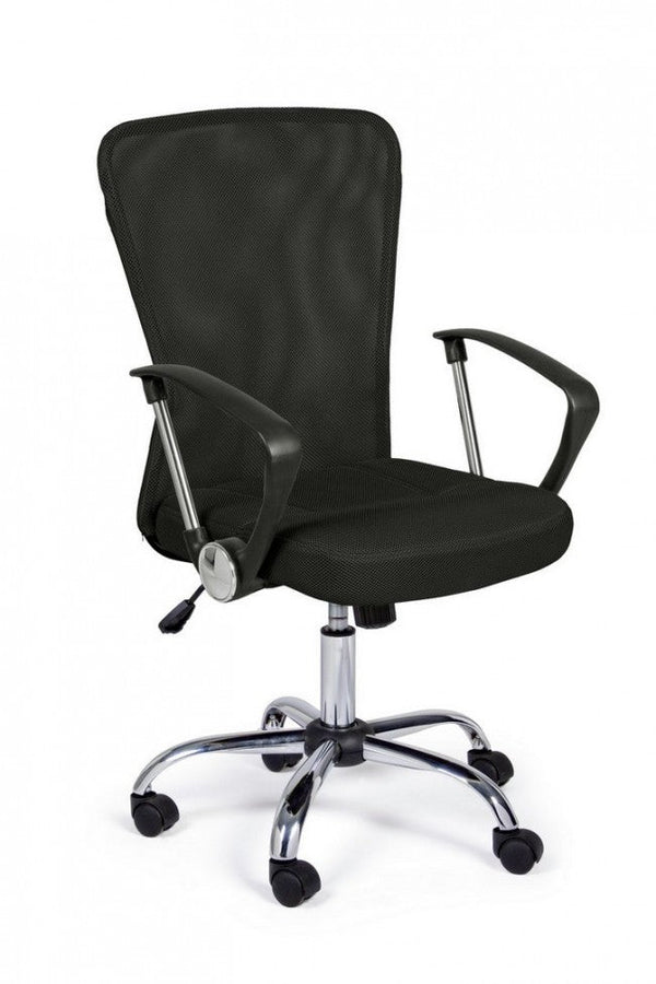 Chaise de bureau en tissu maillé Brisbane noir acquista