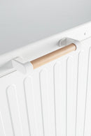 Baule Contenitore da Esterno 182x89,4x70h cm Apertura Facile e Ruote in Alluminio Ocean L Bianco 