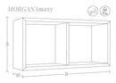 Mensola Rettangolare 2 Scomparti da Parete 70x30x23,7 cm in Fibra di Legno Morgana Maxi Rovere Scuro